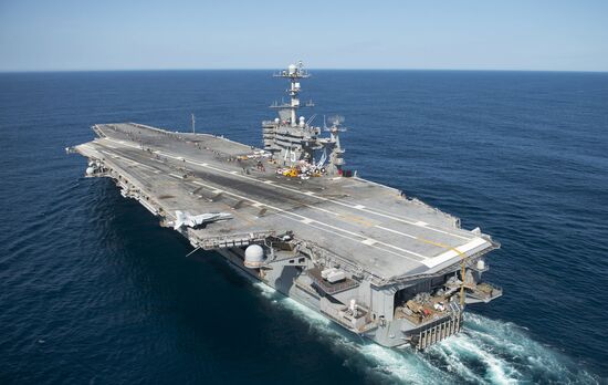 United States Navy strike group led by USS Harry S. Truman leaves port of Norfolk