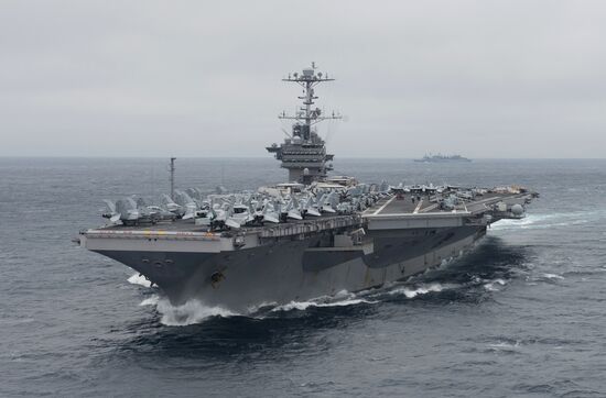 United States Navy strike group led by USS Harry S. Truman leaves port of Norfolk