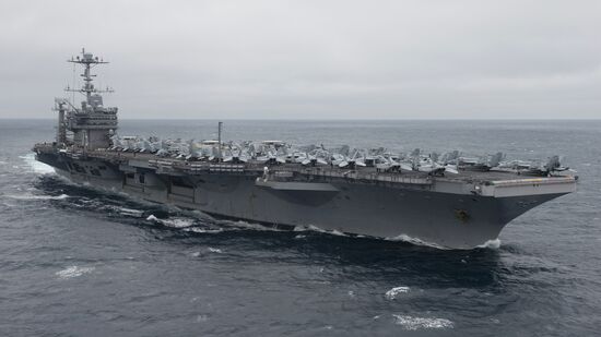 United States Navy strike group led by USS Harry S. Truman leaves port of Norfolk
