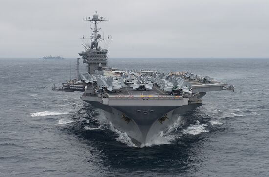 United States Navy strike group led by USS Harry S. Truman leaves port of Norfolk