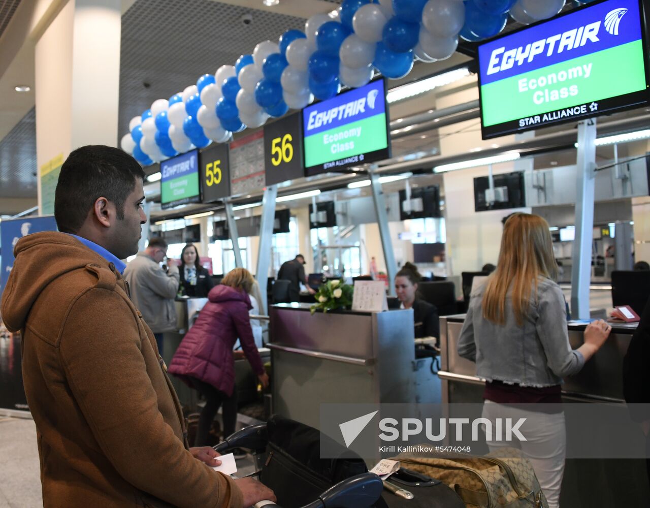 First Cairo-Moscow flight by EgyptAir Airlines