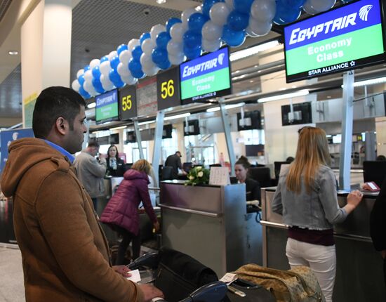 First Cairo-Moscow flight by EgyptAir Airlines