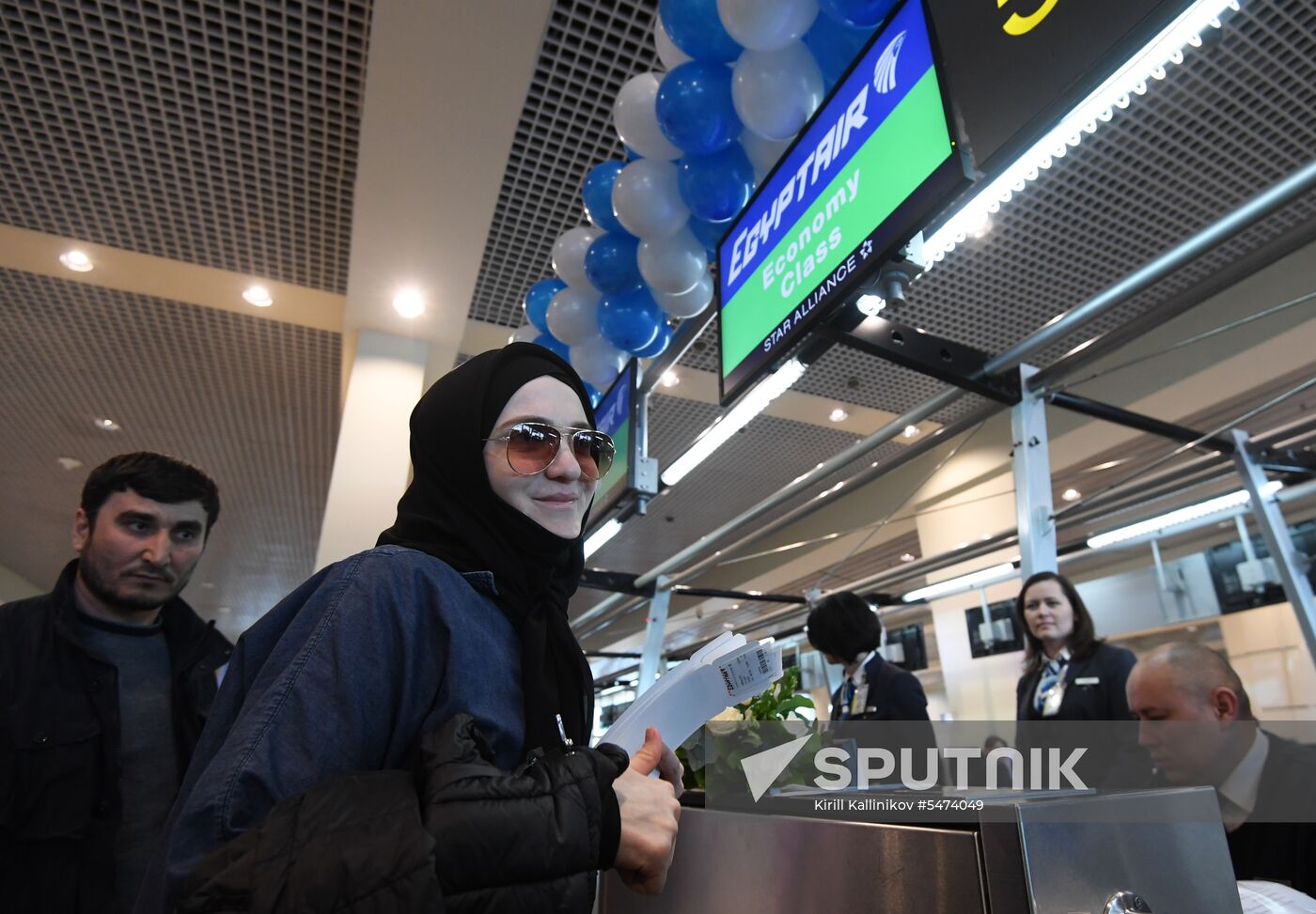 First Cairo-Moscow flight by EgyptAir Airlines