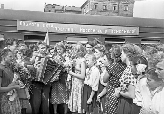 Komsomol construction send-off