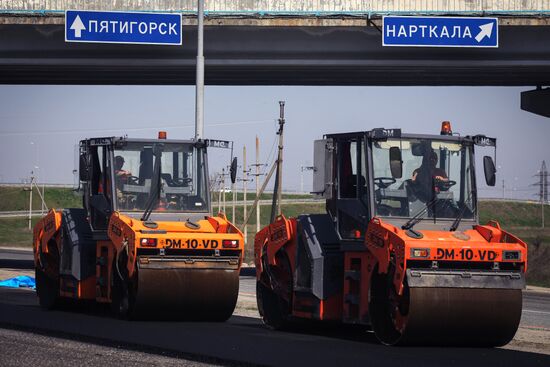 Road maintenance in North Ossetia