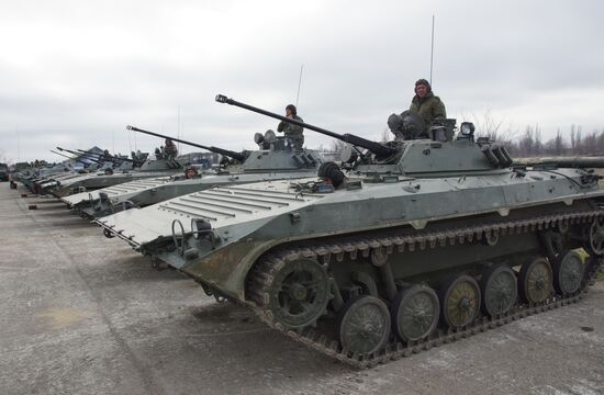 Military equipment in Luhansk region