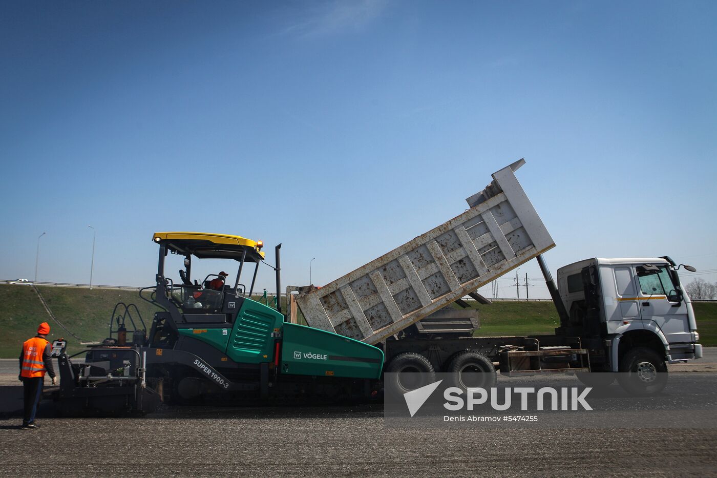 Road maintenance in North Ossetia