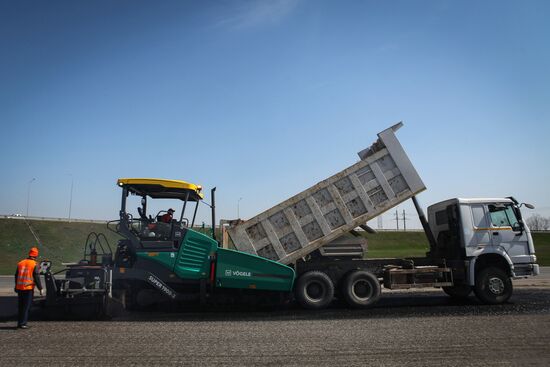 Road maintenance in North Ossetia