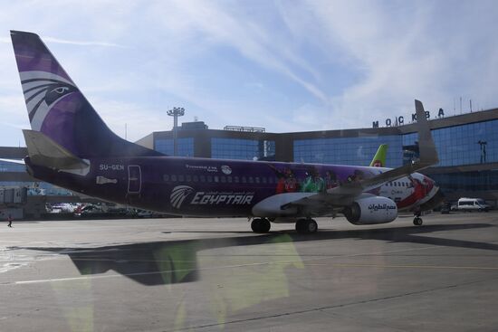 First Cairo-Moscow flight by EgyptAir Airlines