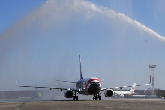 First Cairo-Moscow flight by EgyptAir Airlines