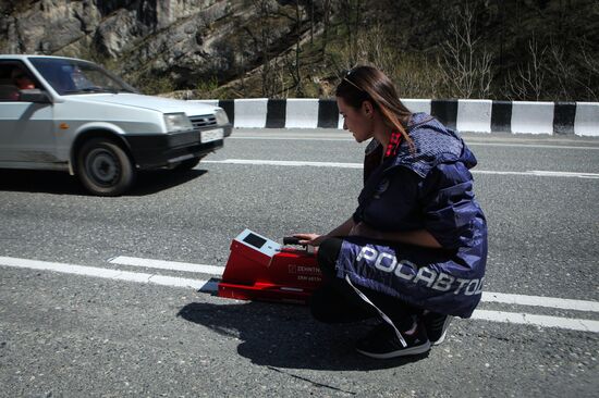 Road maintenance in North Ossetia