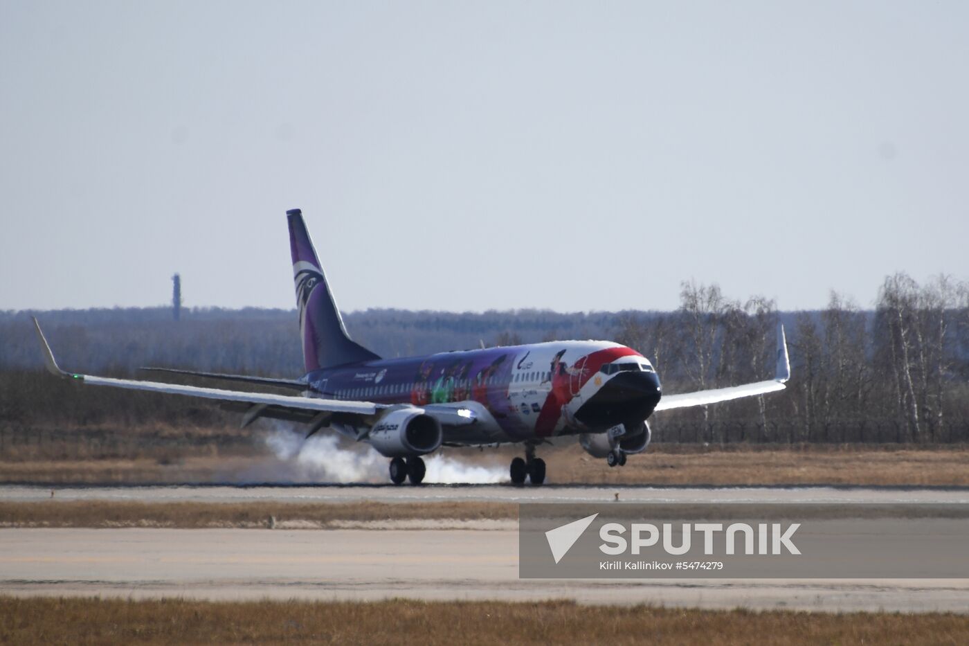 First Cairo-Moscow flight by EgyptAir Airlines