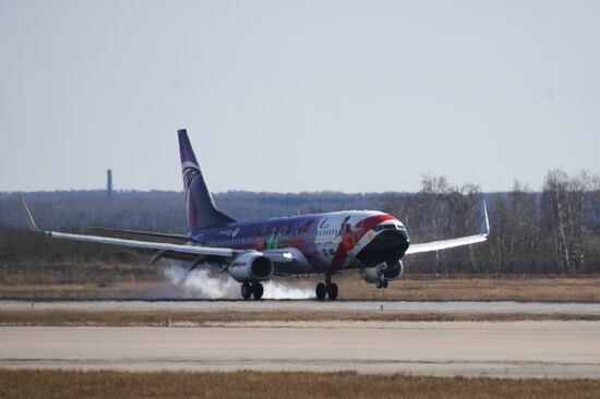 First Cairo-Moscow flight by EgyptAir Airlines