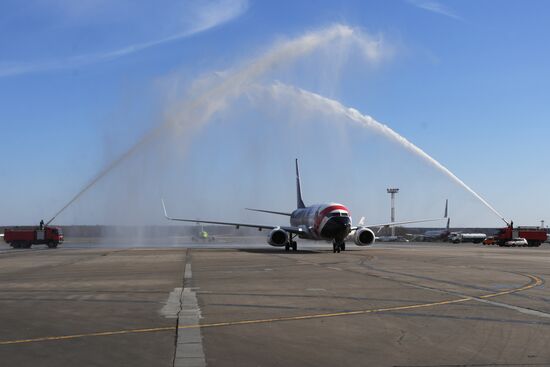 First Cairo-Moscow flight by EgyptAir Airlines