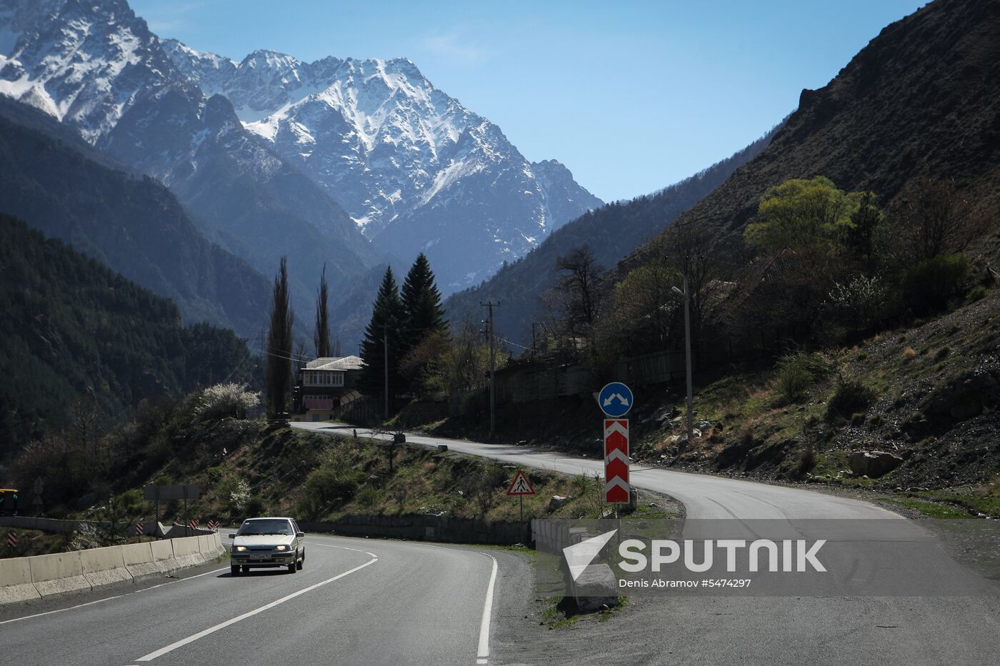 Road maintenance in North Ossetia