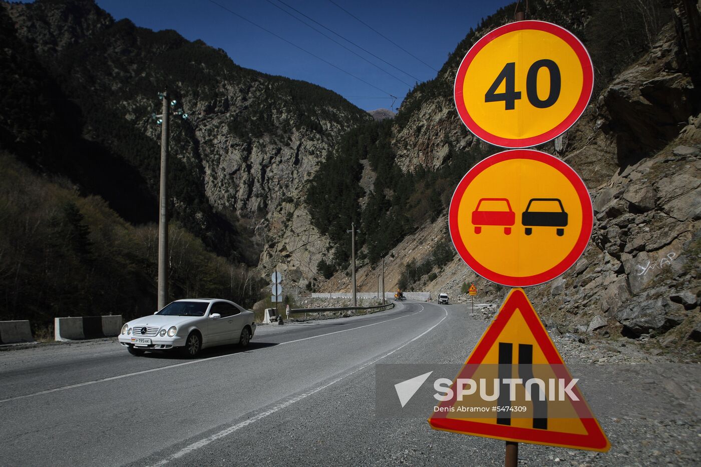 Road maintenance in North Ossetia