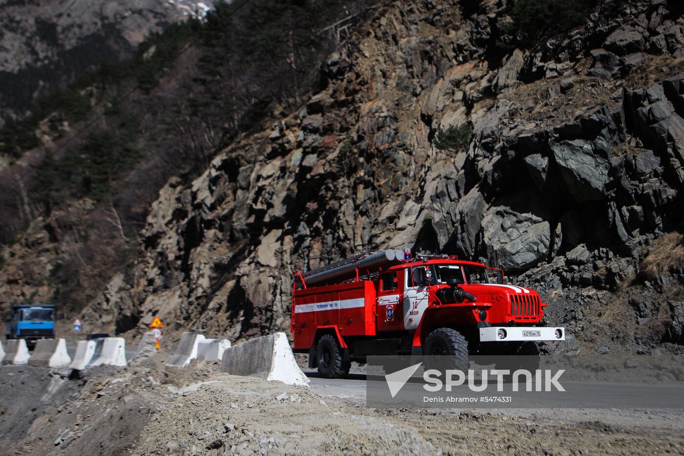 Road maintenance in North Ossetia