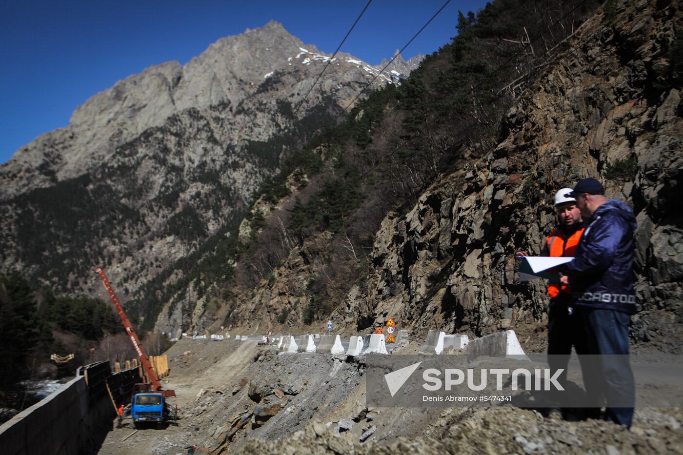 Road maintenance in North Ossetia