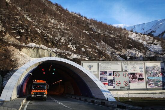 Road maintenance in North Ossetia