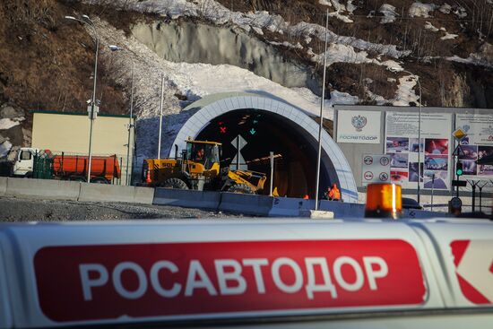 Road maintenance in North Ossetia