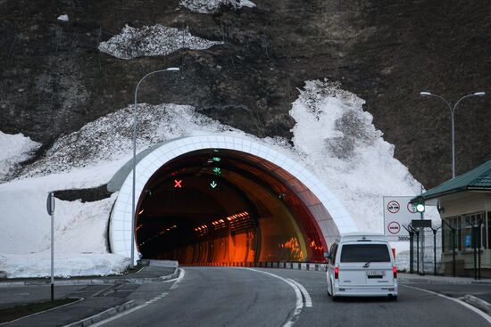 Road maintenance in North Ossetia