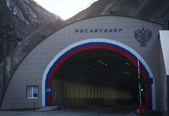 Road maintenance in North Ossetia