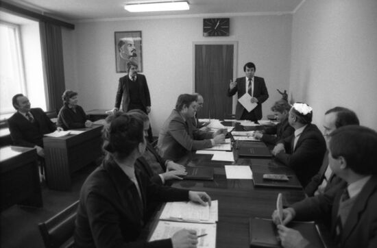 First Secretary of Frunzensky District Committee of Communist Party of Belarus Leonid Radkevich