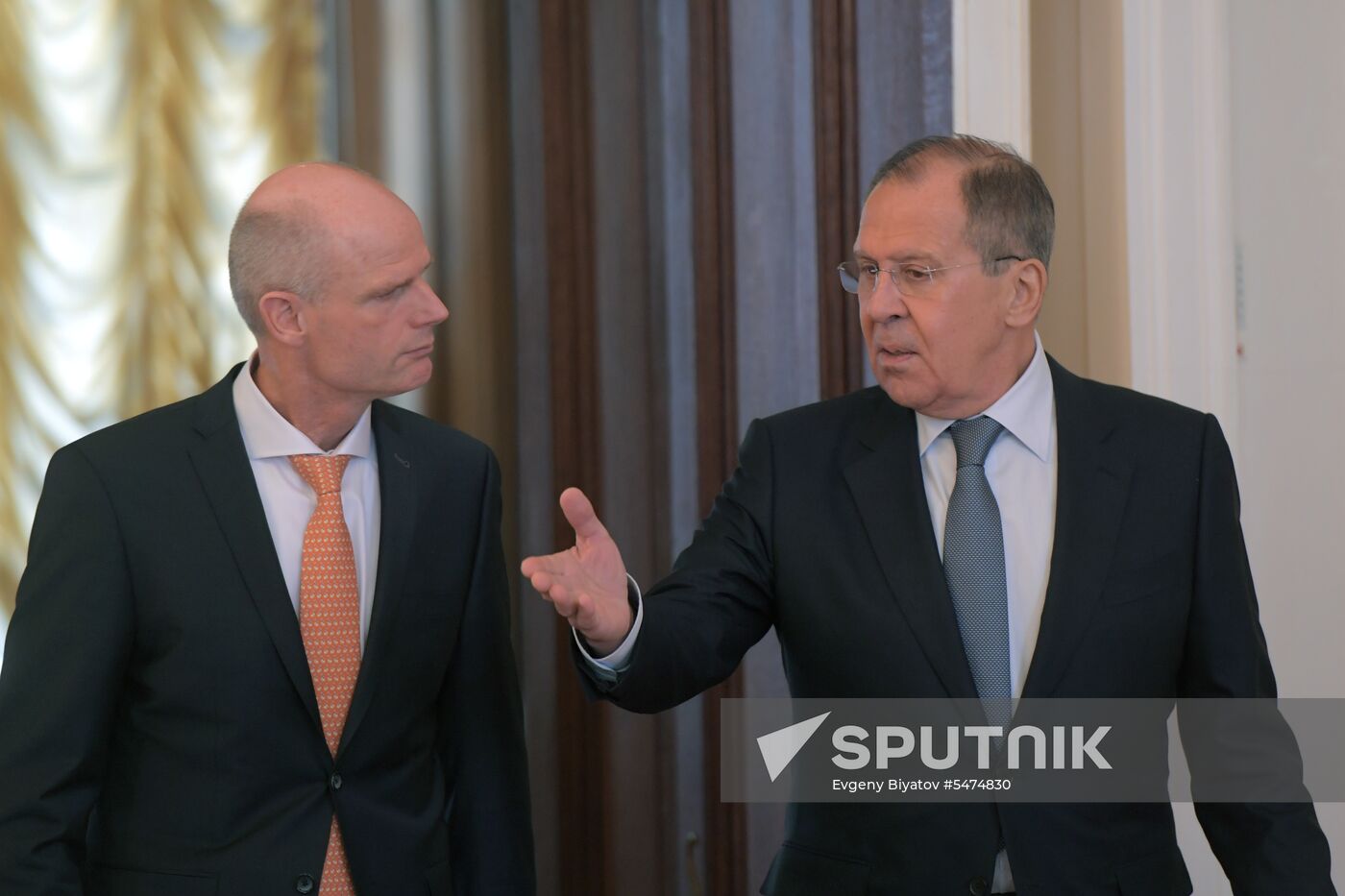 Foreign Minister Sergei  Lavrov meets with Dutch counterpart, Stef Blok