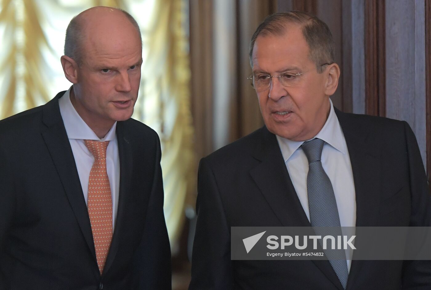 Foreign Minister Sergei  Lavrov meets with Dutch counterpart, Stef Blok