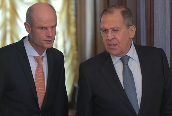 Foreign Minister Sergei  Lavrov meets with Dutch counterpart, Stef Blok