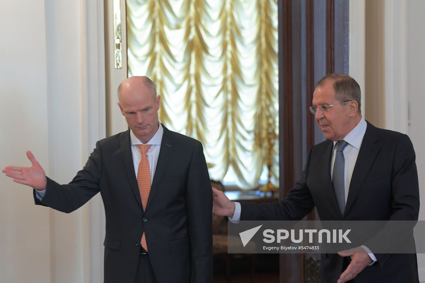 Foreign Minister Sergei  Lavrov meets with Dutch counterpart, Stef Blok