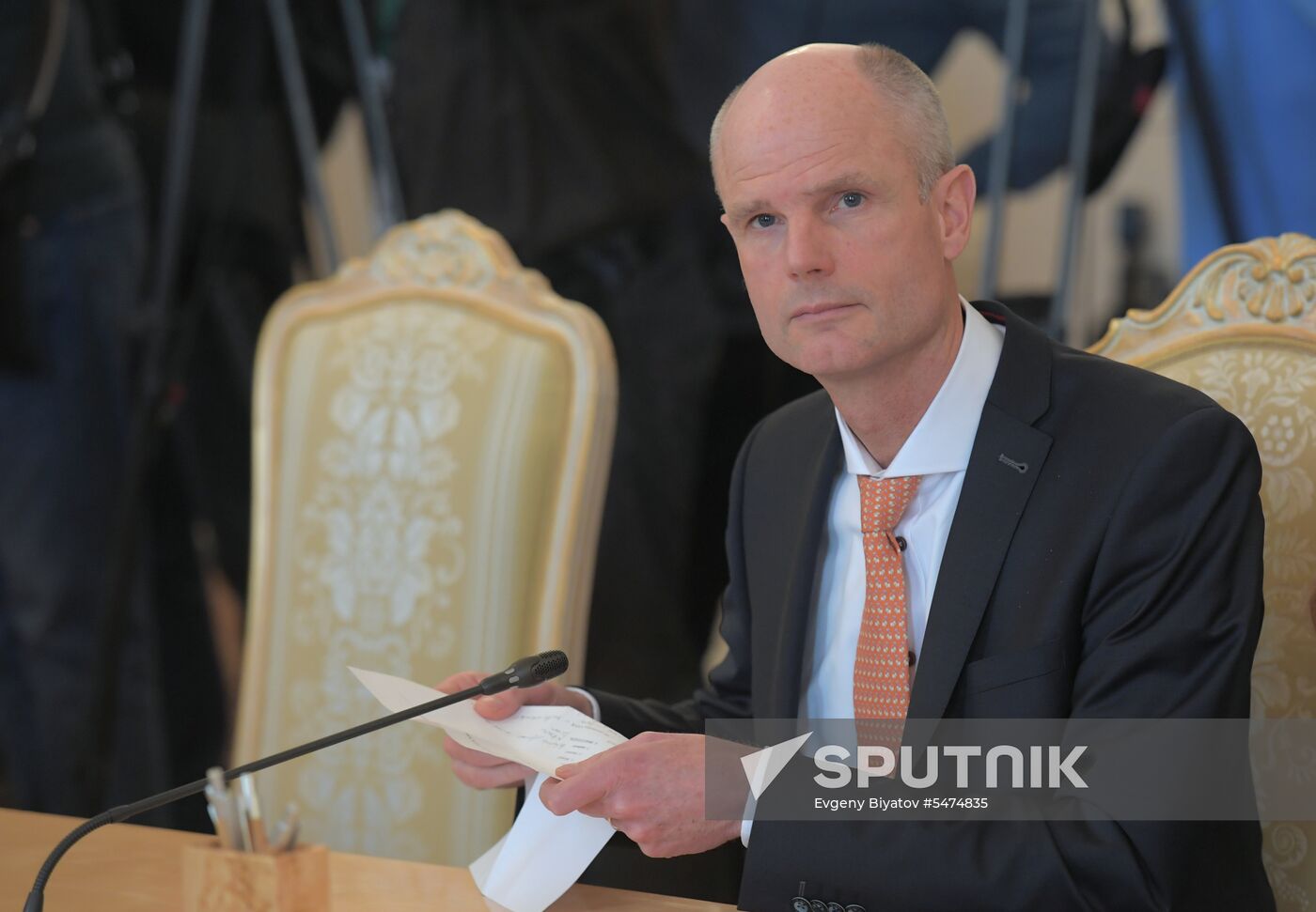 Foreign Minister Sergei  Lavrov meets with Dutch counterpart, Stef Blok