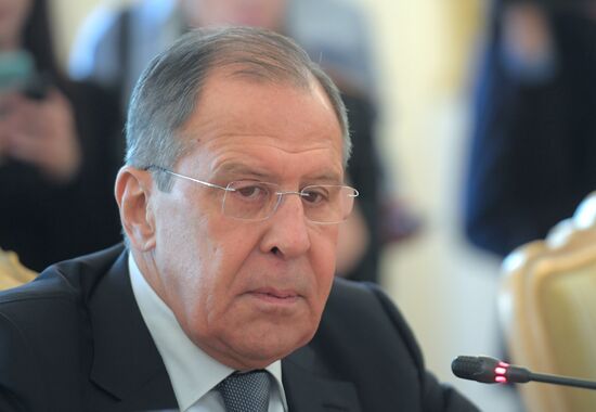 Foreign Minister Sergei  Lavrov meets with Dutch counterpart, Stef Blok