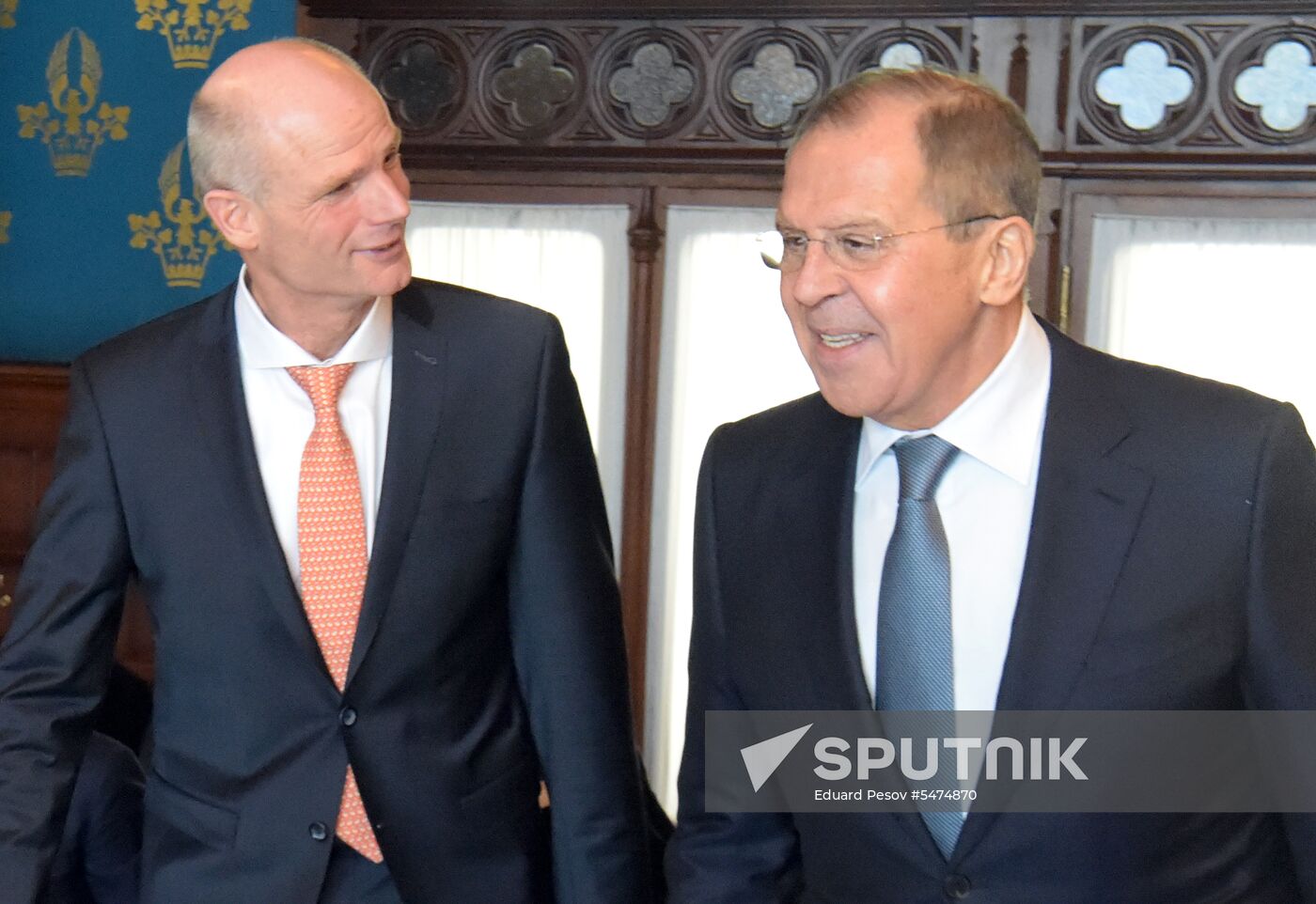 Foreign Minister Sergei  Lavrov meets with Dutch counterpart, Stef Blok