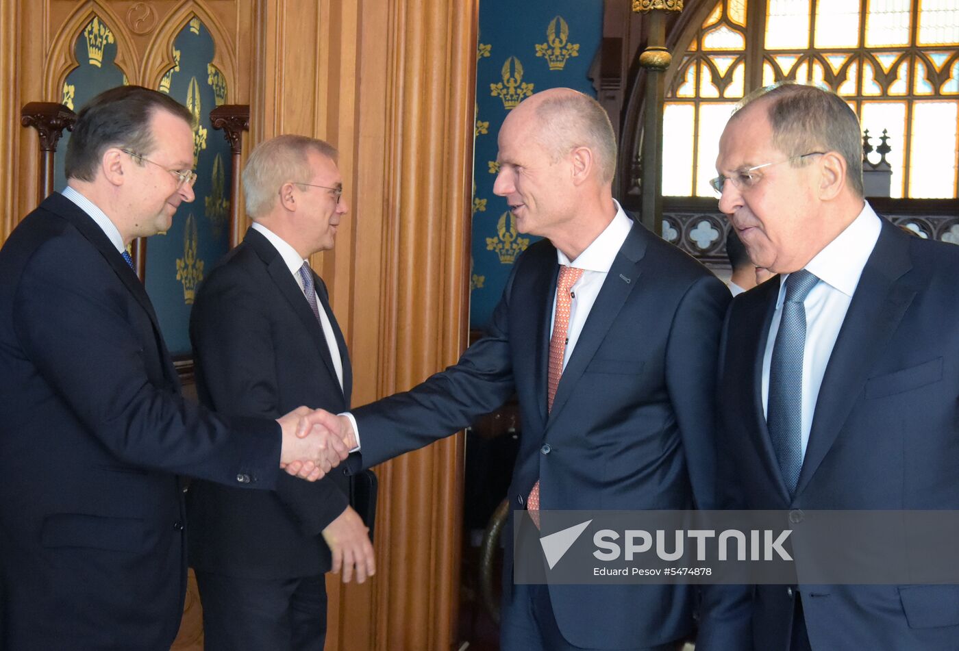 Foreign Minister Sergei  Lavrov meets with Dutch counterpart, Stef Blok