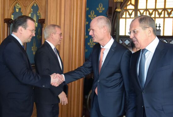 Foreign Minister Sergei  Lavrov meets with Dutch counterpart, Stef Blok