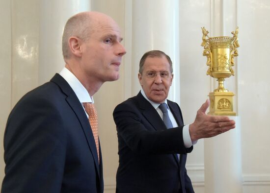 Foreign Minister Sergei  Lavrov meets with Dutch counterpart, Stef Blok