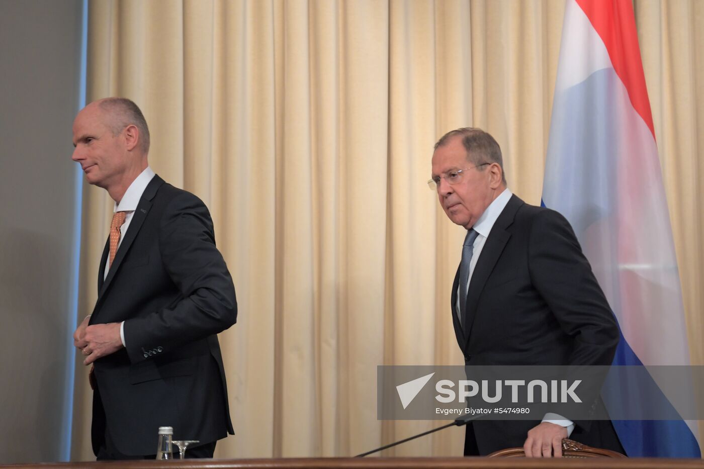 Foreign Minister Sergei  Lavrov meets with Dutch counterpart, Stef Blok