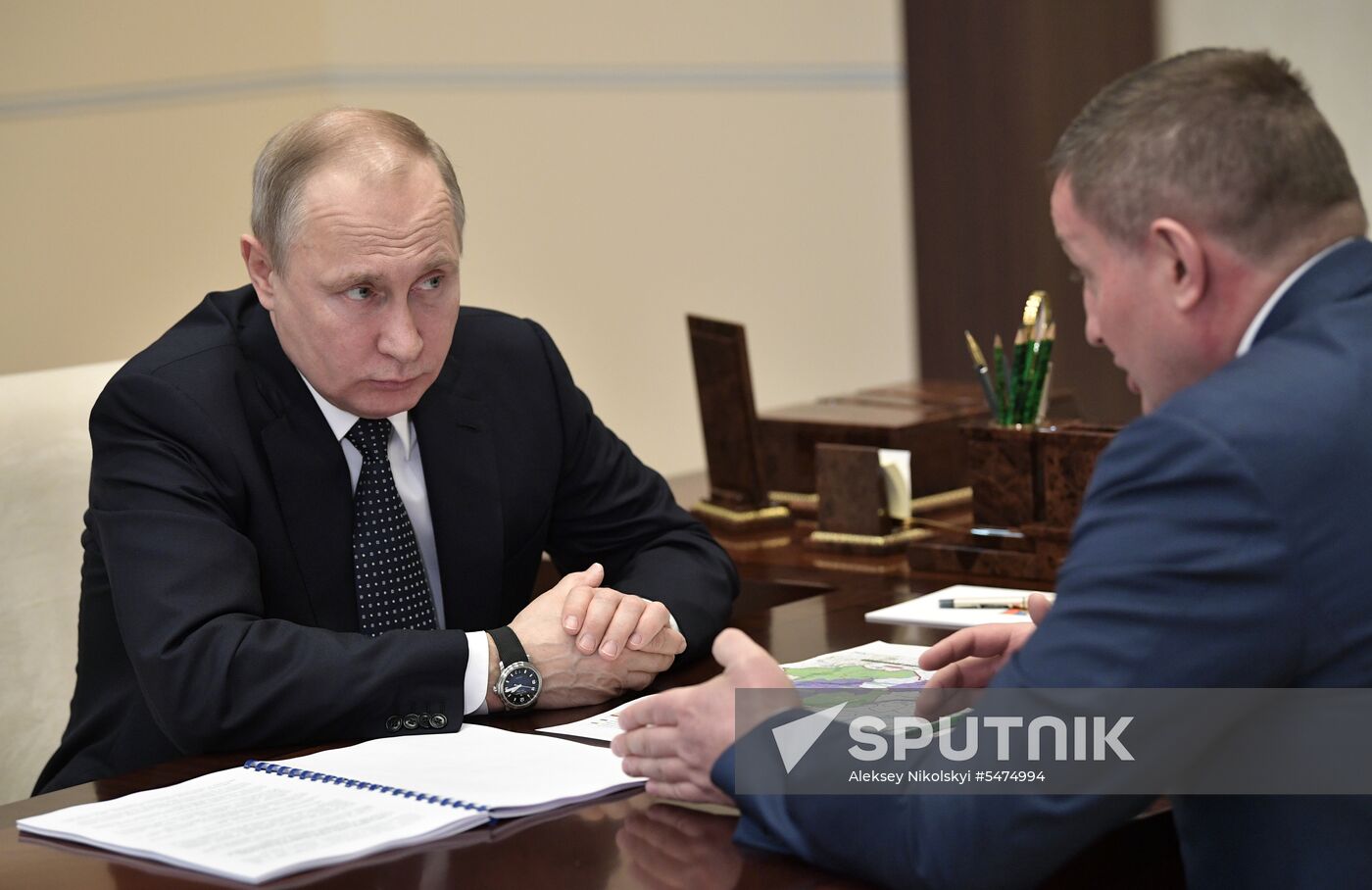 President Putin meets with Volgograd Region Governor Bocharov