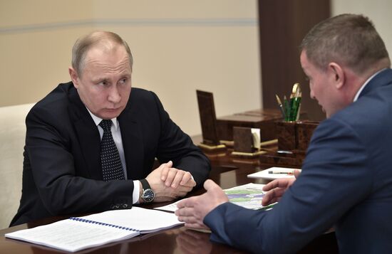 President Putin meets with Volgograd Region Governor Bocharov