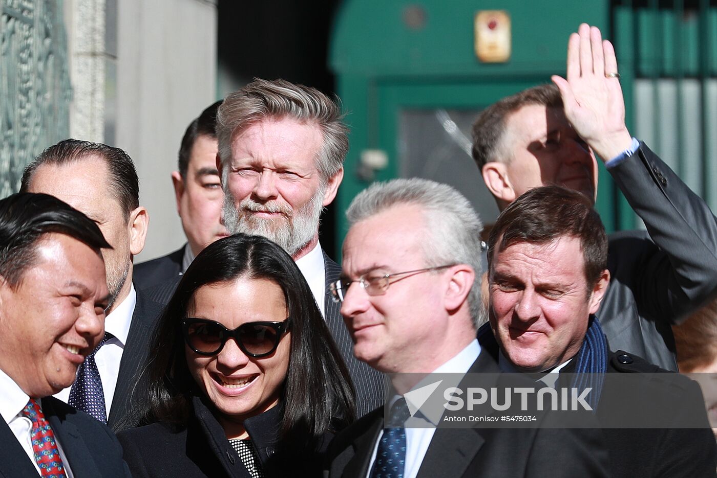 Foreign diplomats arrive at UK Embassy