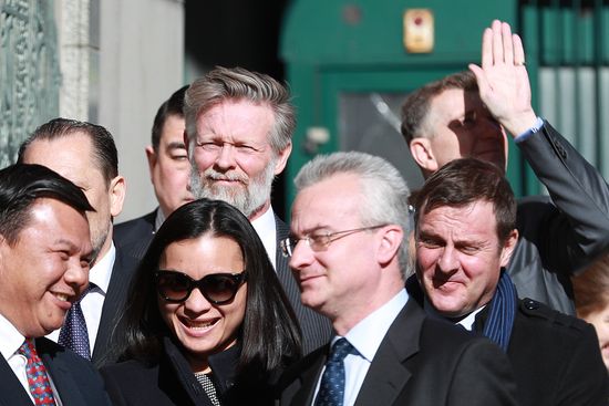 Foreign diplomats arrive at UK Embassy