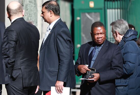 Foreign diplomats arrive at UK Embassy