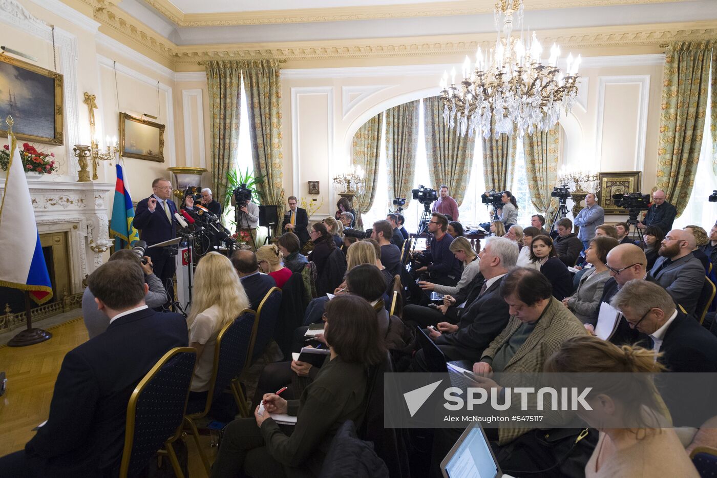 Russian Ambassador to UK Alexander Yakovenko's news conference