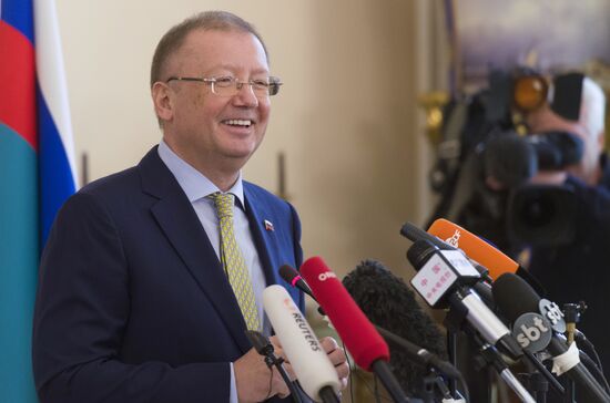 Russian Ambassador to UK Alexander Yakovenko's news conference