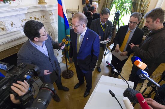 Russian Ambassador to UK Alexander Yakovenko's news conference