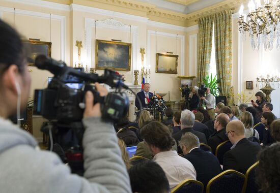 Russian Ambassador to UK Alexander Yakovenko's news conference