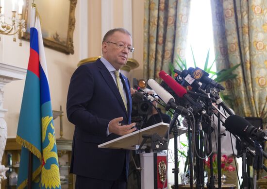 Russian Ambassador to UK Alexander Yakovenko's news conference
