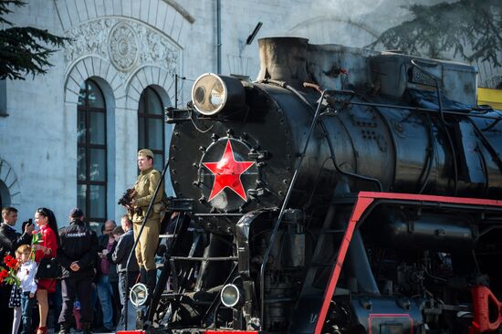 Patriotic action Train of Victory in Crimea
