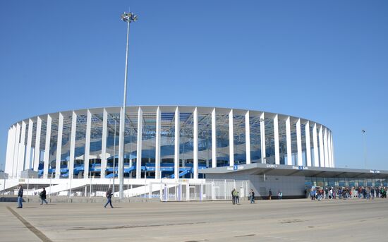 Football. First official match at Nizhny Novgorod Stadium